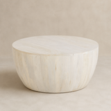 Sorrento White Oak Coffee Table — Elara beige studio