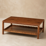 Matera Solid Wood Coffee Table in a warm beige Elara studio