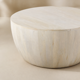 Sorrento White Oak Coffee Table — whitewashed timber detail