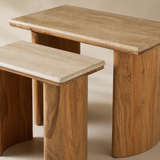 Sperlonga Nesting Tables — stone and timber detail