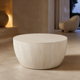 Sorrento White Oak Coffee Table — evening lifestyle