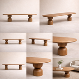 Baobab Oval Wood Dining Table - Ready to Ship