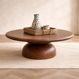 Baobab Wood Round Coffee Table - Ready to Ship