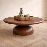 Baobab Wood Round Coffee Table - Ready to Ship