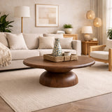 Baobab Wood Round Coffee Table - Ready to Ship