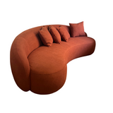 Bellagio Sofa Curved Sofa - Terracota