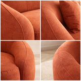 Bellagio Curved Sofa - Terracota colour