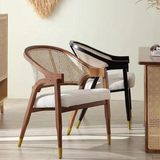 Cavoli Nordic Rattan & Wood Dining Chair