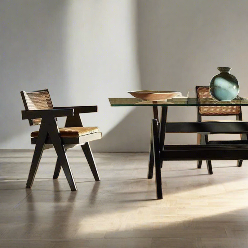 Elba Nordic Rattan & Wood Dining Chair