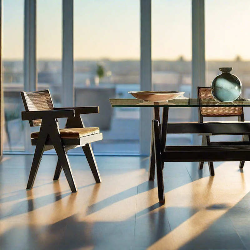 Elba Nordic Rattan & Wood Dining Chair