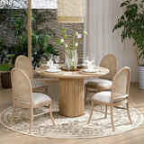 Évora Wood Round Dining Table