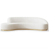 Isola Boucle & Linen Curved Sofa