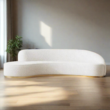Isola Boucle & Linen Curved Sofa