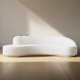 Isola Boucle & Linen Curved Sofa