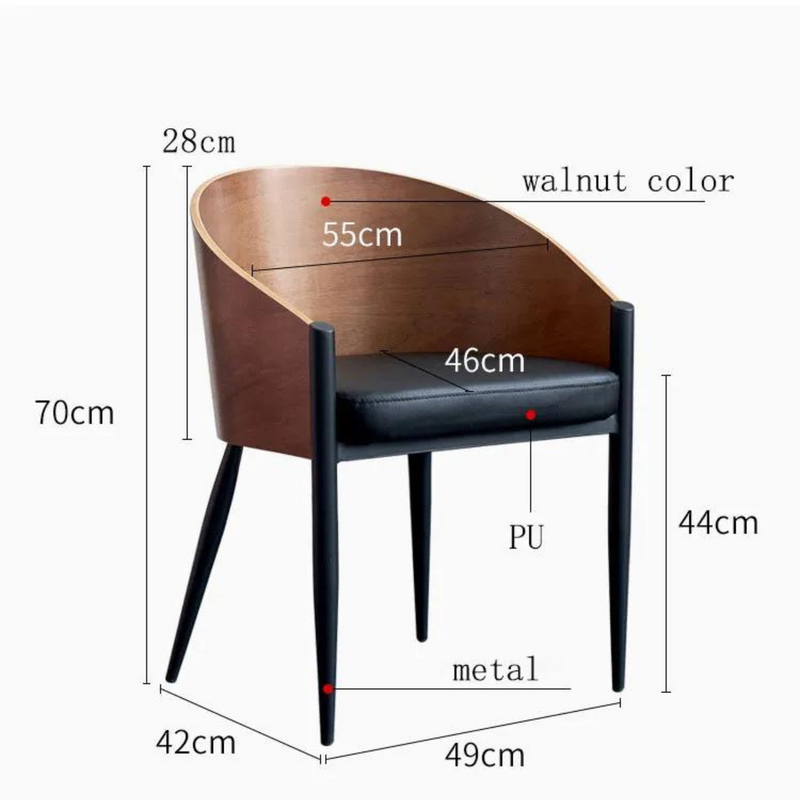 Kuta Dining Armchair Wood & Leather