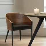 Kuta Dining Armchair Wood & Leather