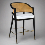 Levanto Kitchen Bar Stool Chairs - Wooden & Rattan