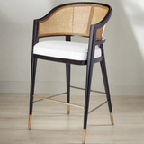 Levanto Kitchen Bar Stool Chairs - Wooden & Rattan