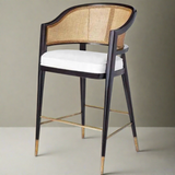 Levanto Kitchen Bar Stool Chairs - Wooden & Rattan