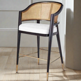 Levanto Kitchen Bar Stool Chairs - Wooden & Rattan