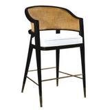 Levanto Kitchen Bar Stool Chairs - Wooden & Rattan