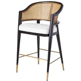 Levanto Kitchen Bar Stool Chairs - Wooden & Rattan