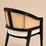 Levanto Kitchen Bar Stool Chairs - Wooden & Rattan
