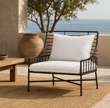 Marine’s Soul Forged Iron Frame Outdoor Armchair One Seater