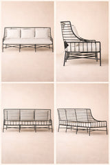 Marine’s Soul Forged Iron Frame Outdoor Sofa