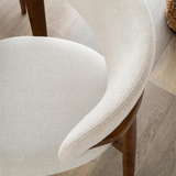 Martina Nordic Linen Wood Dining Chair