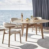 Martina Nordic Linen Wood Dining Chair