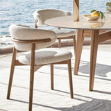 Martina Nordic Linen Wood Dining Chair