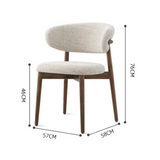 Martina Nordic Linen Wood Dining Chair