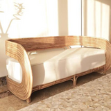 Monet Rattan Cane Curved Sofa