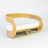 Monet Rattan Cane Curved Sofa