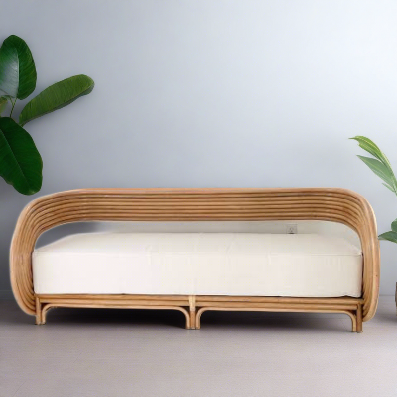 Monet Rattan Cane Curved Sofa Two Seaters