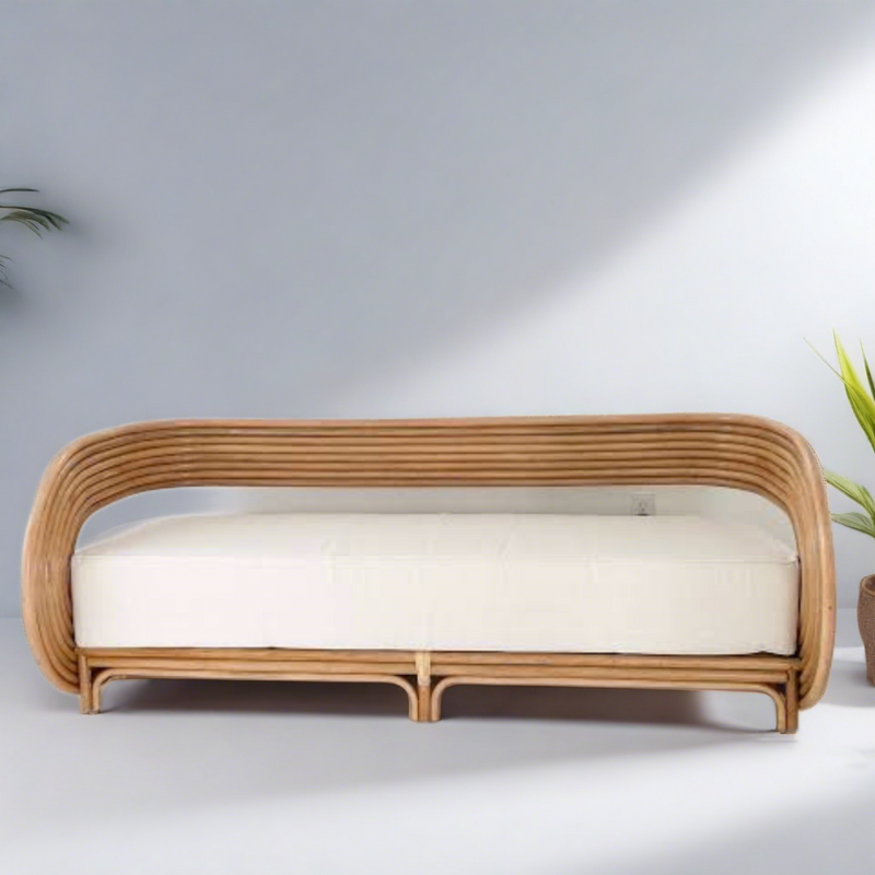 Monet Rattan Cane Curved Sofa Two Seaters