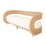 Monet Rattan Cane Curved Sofa