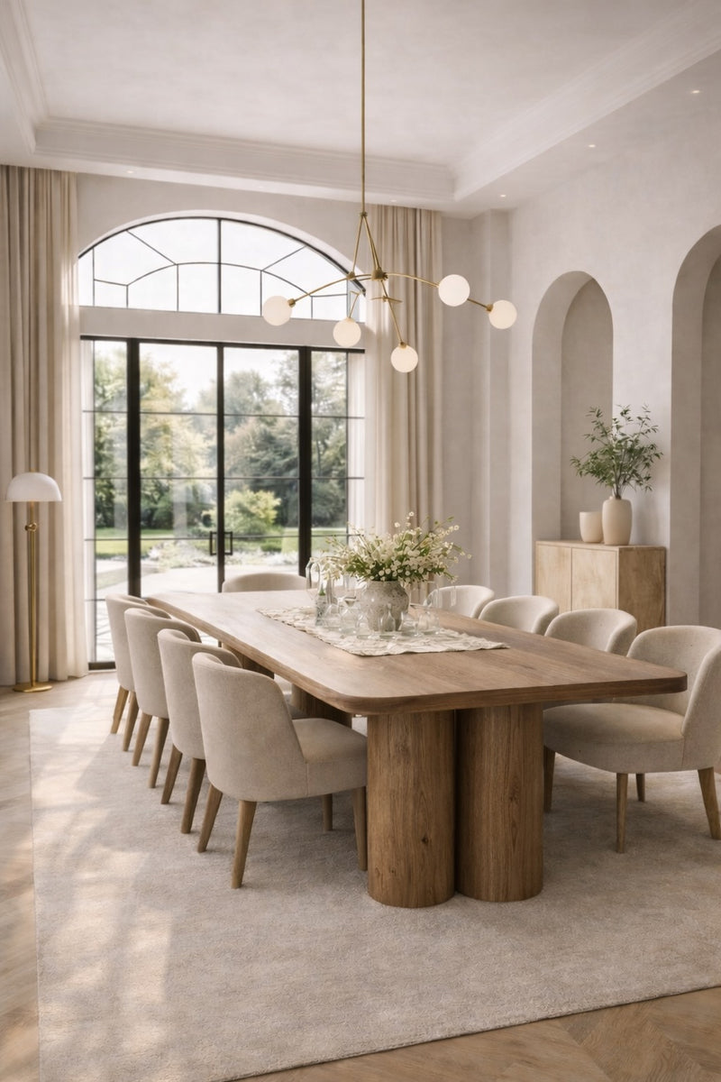 Monsanto Rounded Oak Dining Table | My Home Design