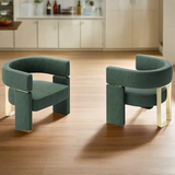 Monterosso Leather Accent Arm Dining Chair