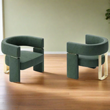 Monterosso Leather Accent Arm Dining Chair