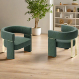Monterosso Leather Accent Arm Dining Chair