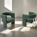 Monterosso Leather Accent Arm Dining Chair