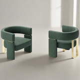 Monterosso Leather Accent Arm Dining Chair