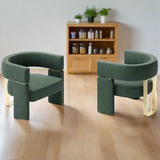 Monterosso Leather Accent Arm Dining Chair