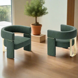 Monterosso Leather Accent Arm Dining Chair