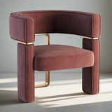 Monterosso Leather Accent Arm Dining Chair