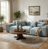 Opulenza Curved Sofa 4 seater - Light Blue - Ready to Ship