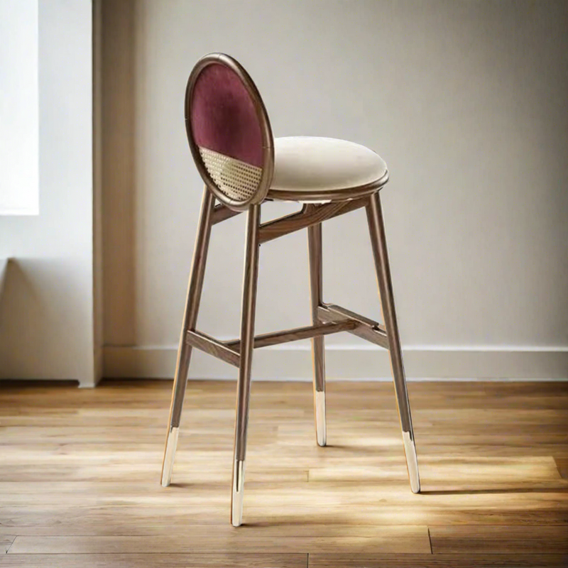 Piccadilly Kitchen Bar Stool Chairs - Wooden & Rattan