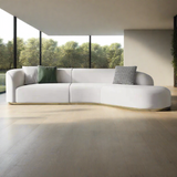 Plugia Boucle & Linen Curved Sofa